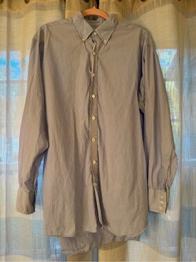 Turnbull & Asser Light Gray Button-Down Shirt